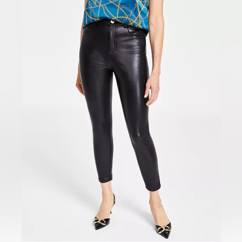279M I.N.C. International Concepts Women's Faux-Leather Skinny Pants -‎ Size: 2P